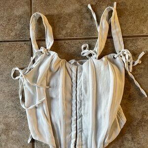 Altar'd State White Corset crop top